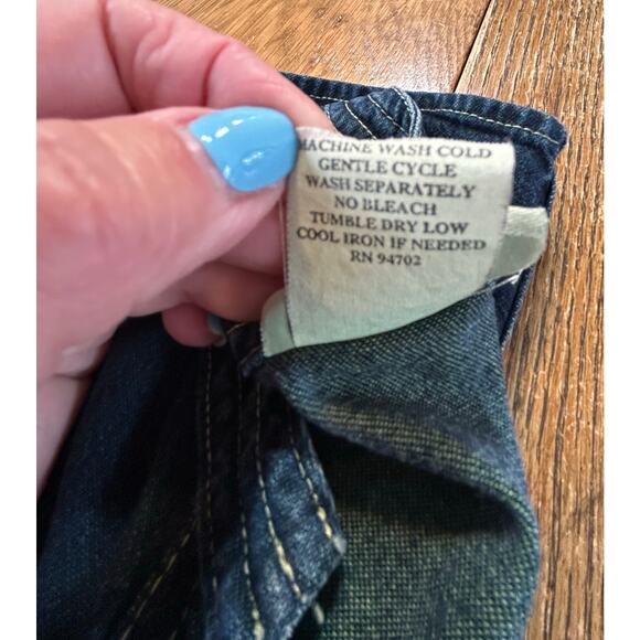 Hot Cotton by Marc Ware Denim Tunic Blouse Jacket Women’s Sz S  Snap Front - Picture 7 of 8